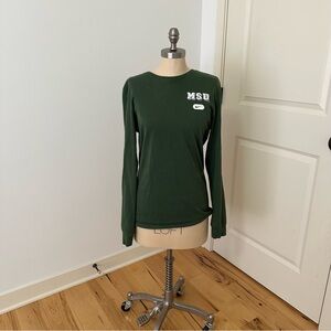 Green MSU Long Sleeve Shirt Size Medium Nike